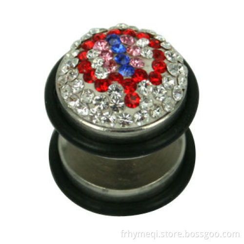 Crystal Earring, Made of 316 Stainless Steel Material